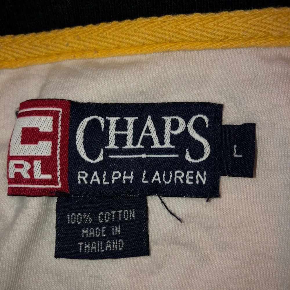 Vintage 90s Chaps Red Blue Ralph Lauren Polo Shirt Men's Size Large - Picture 3 of 3